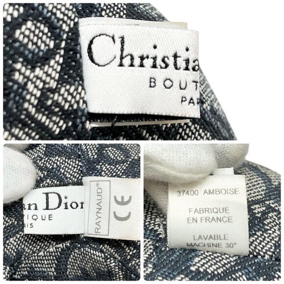 Christian Dior Vintage Trotter Monogram Teddy Bear Plush Toy Blue White [105906] - Picture 12 of 12